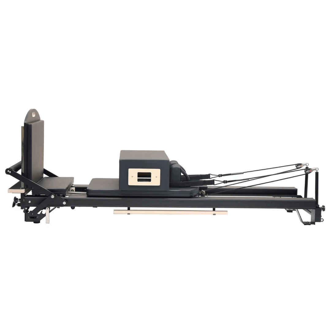 Black Low-Profile Aluminum Pilates Reformer
