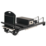 Load image into Gallery viewer, Black Low-Profile Aluminum Pilates Reformer
